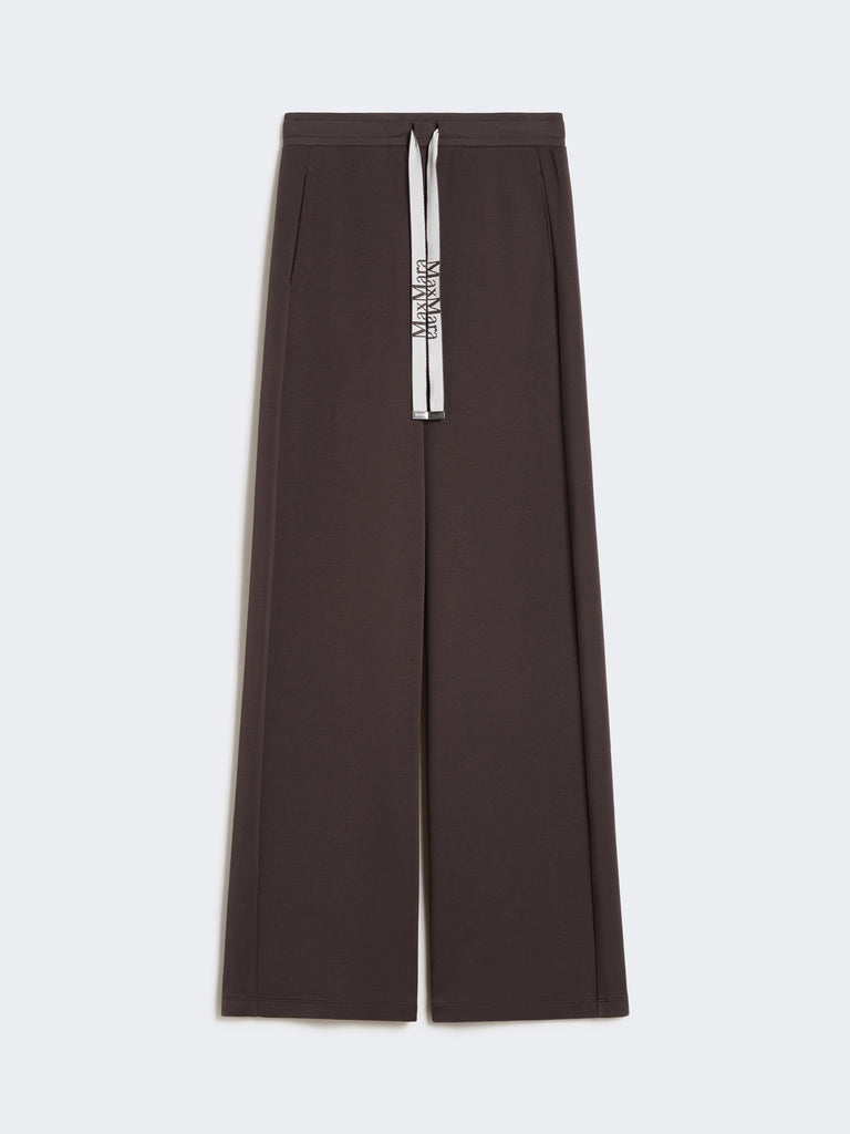 Wide-fit jersey trousers