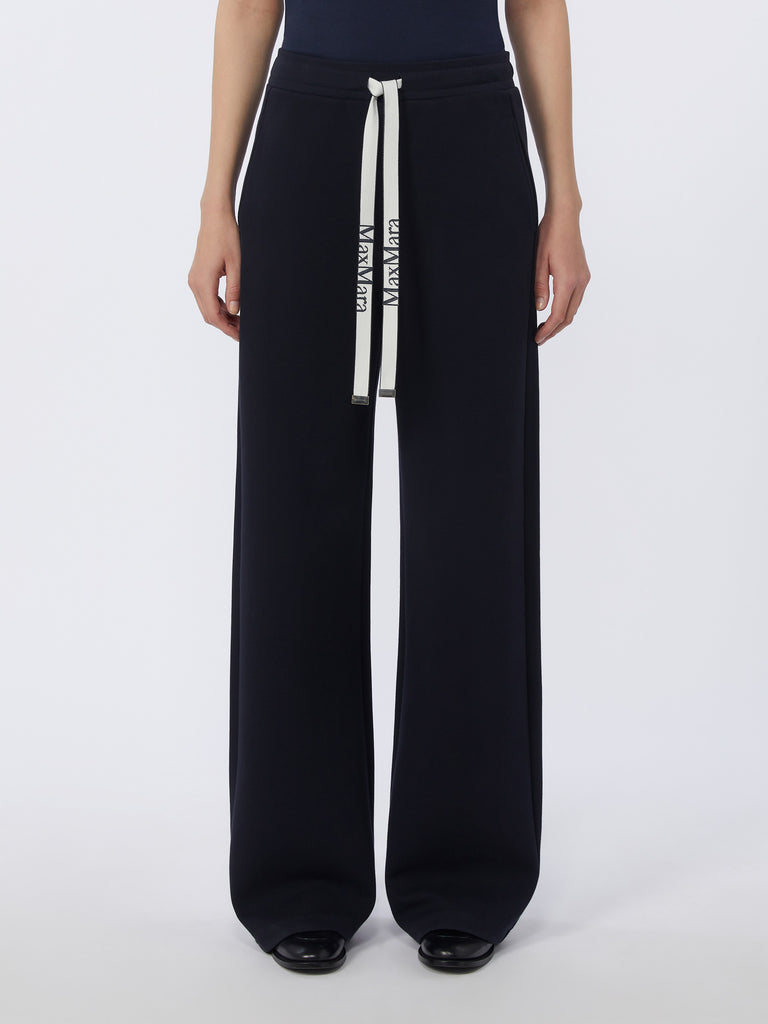 Wide-fit jersey trousers