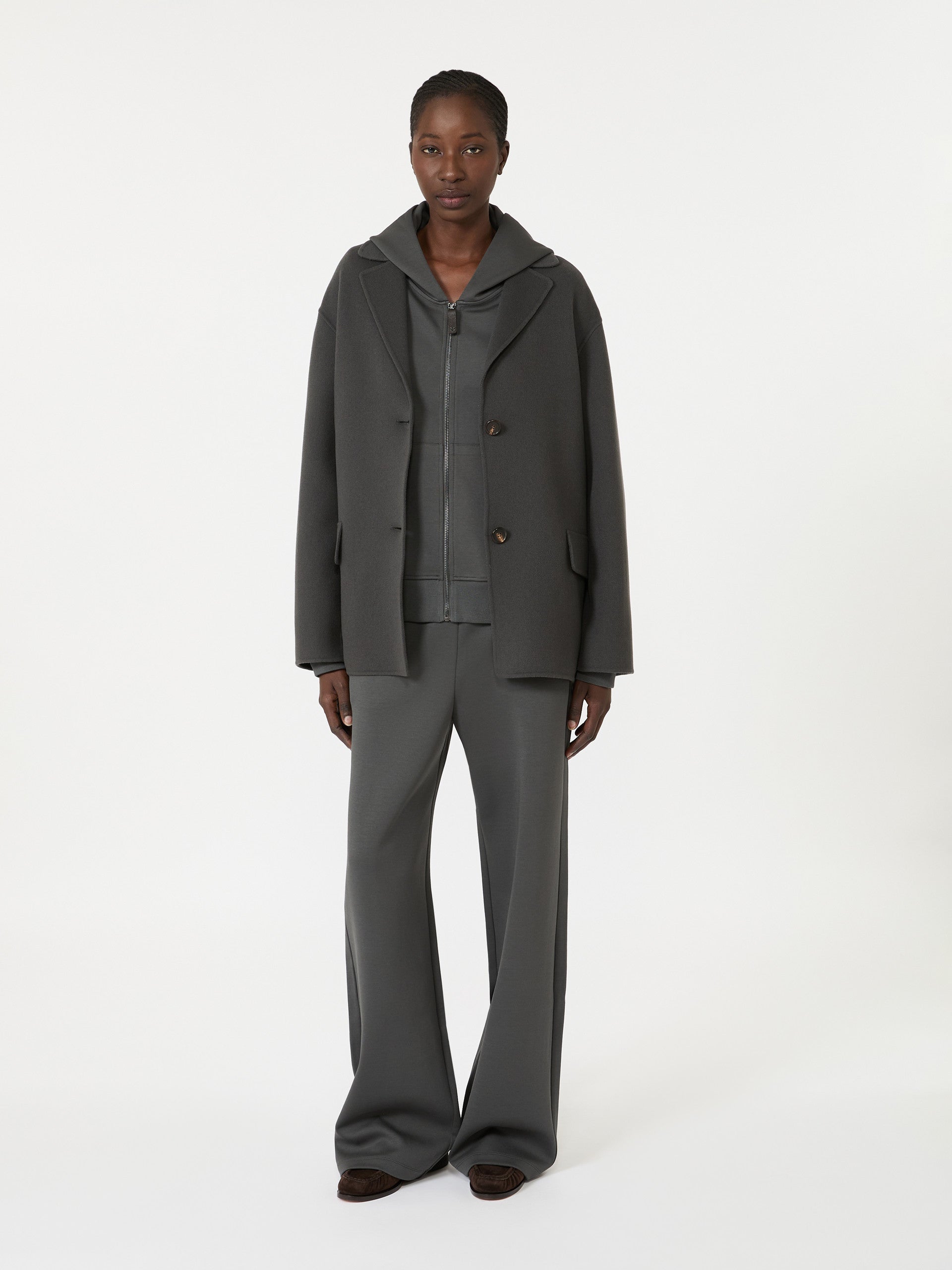 max mara double jersey wide-leg trousers for women