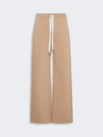 Wide Double Jersey Trousers for Women - Camel - Max Mara KSA