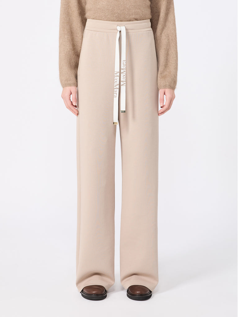 max mara wide double jersey trousers