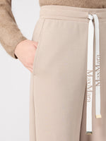 Wide Double Jersey Trousers for Women - Beige - Max Mara KSA