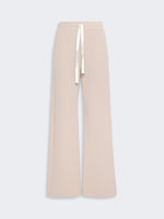 Wide Double Jersey Trousers for Women - Beige - Max Mara KSA