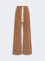 Wide Double Jersey Trousers for Women - Camel - Max Mara KSA