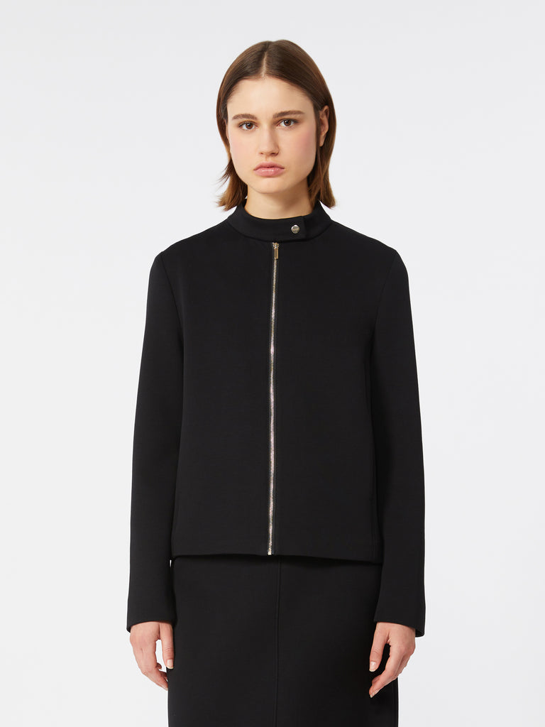 max mara scuba jersey biker jacket
