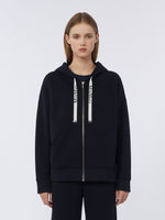 Technical jersey zip-up sweatshirt