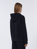 Technical jersey zip-up sweatshirt