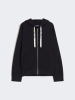 Technical jersey zip-up sweatshirt