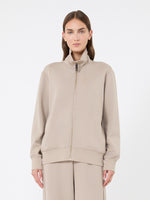 Technical Cotton Jersey Sweatshirt for Women - Beige - Max Mara KSA