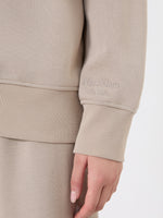 Technical Cotton Jersey Sweatshirt for Women - Beige - Max Mara KSA