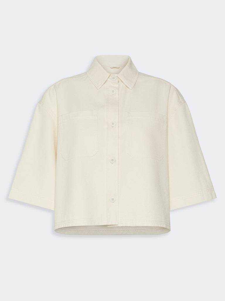 max mara washed cotton cropped jacket