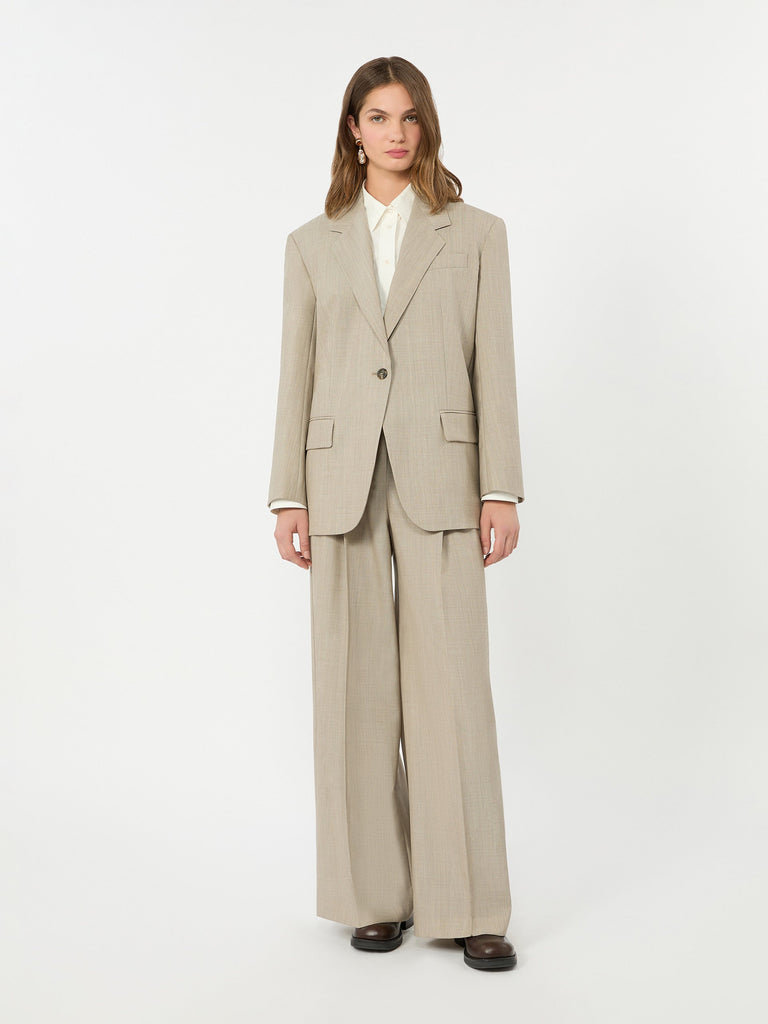 max mara بليزر بقصة فضفاضة صوفي من القماش