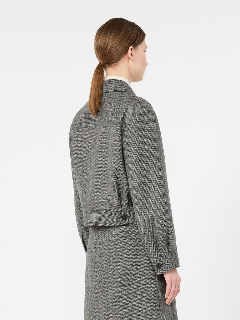 max mara جاكيت بقصة قصيرة من مزيج الصوف