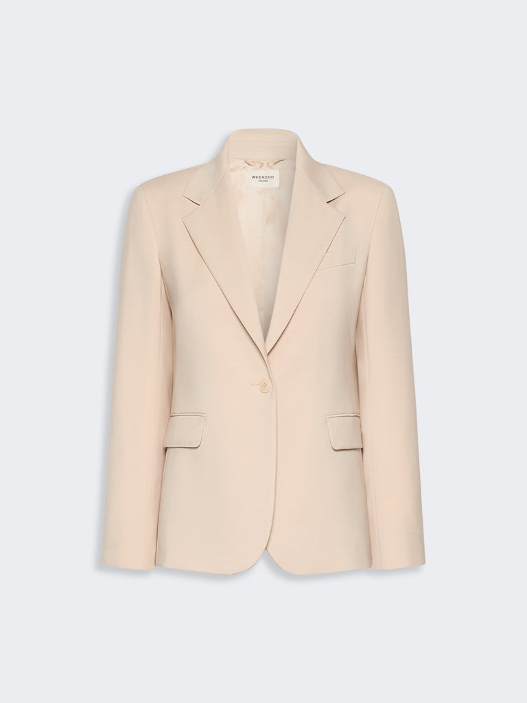 max mara single-breasted stretch wool blazer