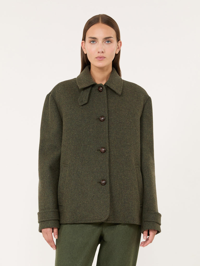 max mara mélange wool short coat