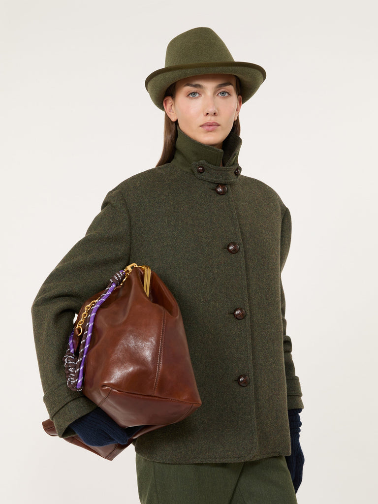 max mara mélange wool short coat