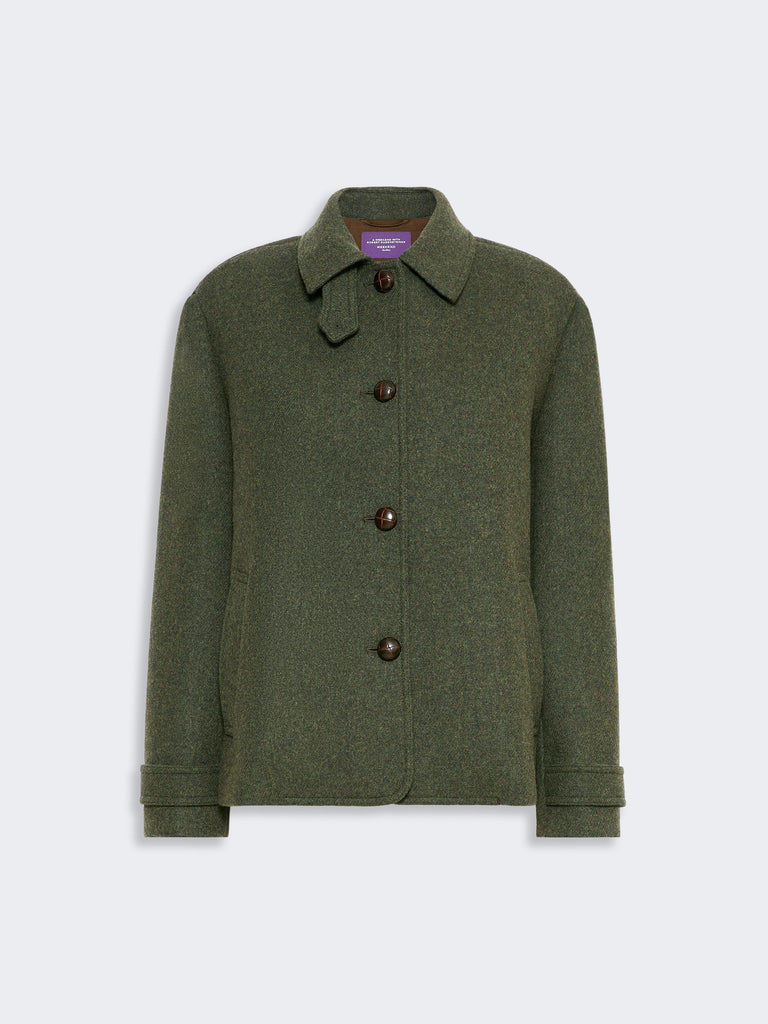 max mara mélange wool short coat