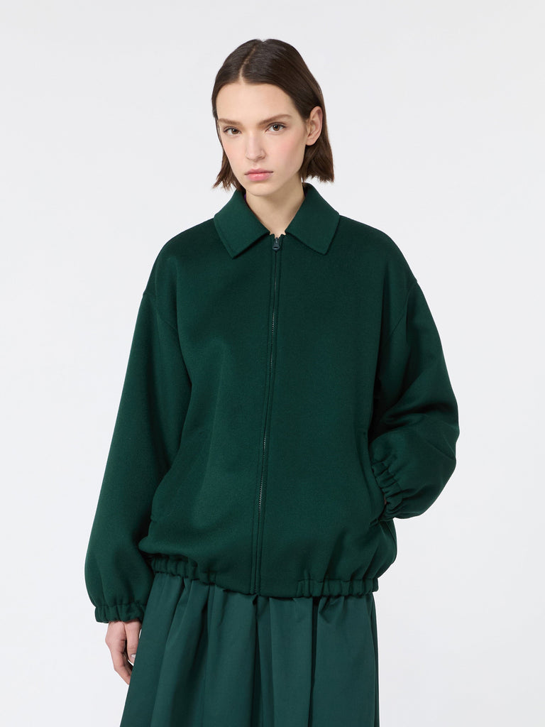 max mara double wool broadcloth bomber jacket