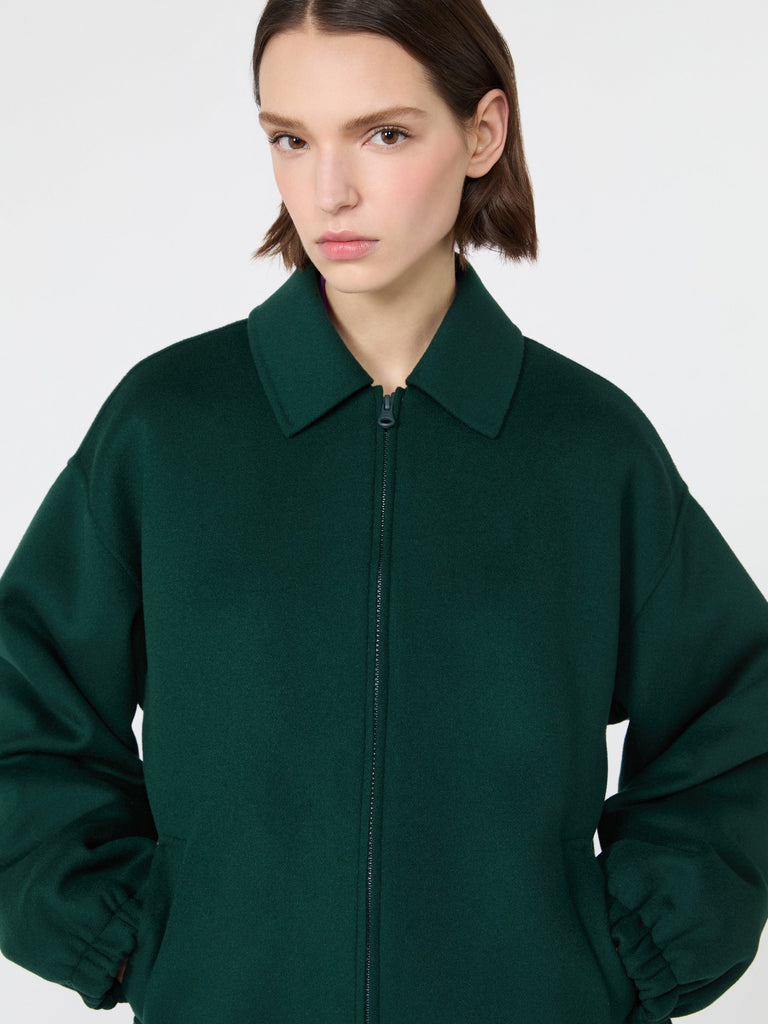 max mara double wool broadcloth bomber jacket