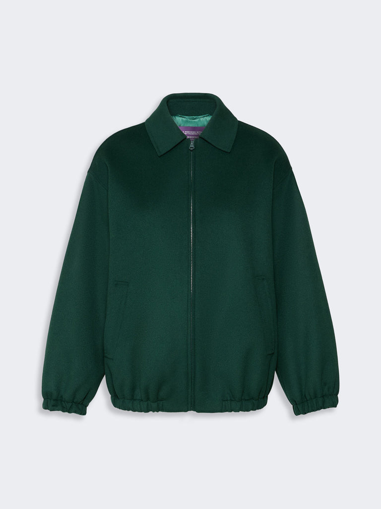 max mara double wool broadcloth bomber jacket