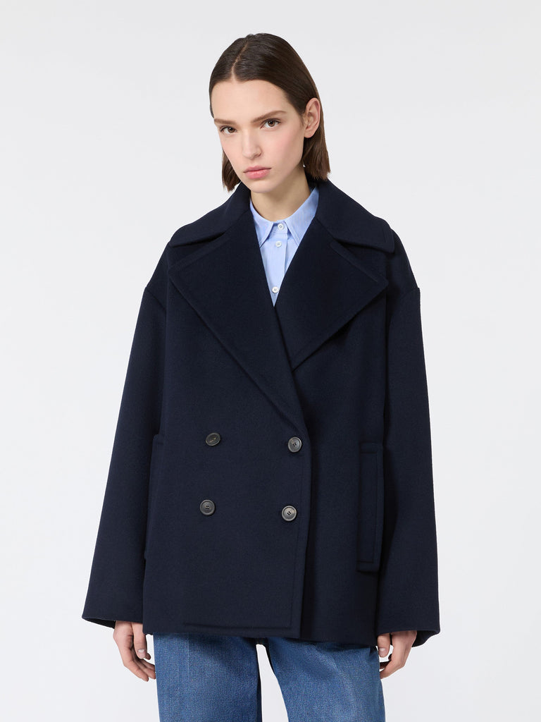 max mara double-sided wool double-breasted pea coat