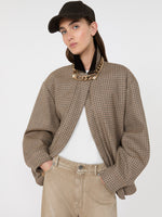 Max Mara Houndstooth wool bomber jacket for Women