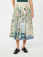 Max Mara Pleated printed poplin skirt for Women