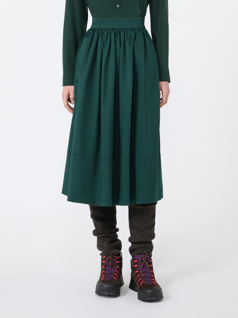 max mara cotton satin midi skirt