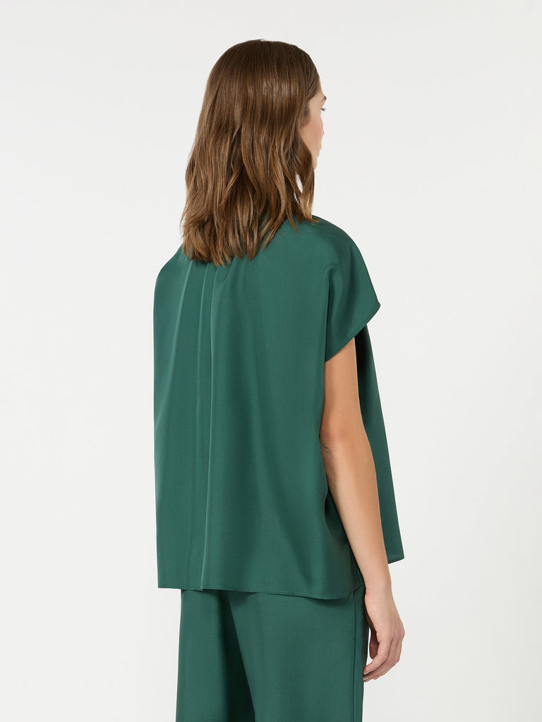max mara loose shirt in habotai silk