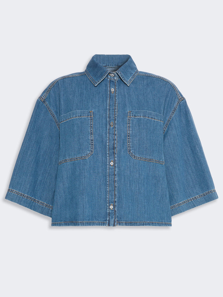 max mara boxy denim shirt