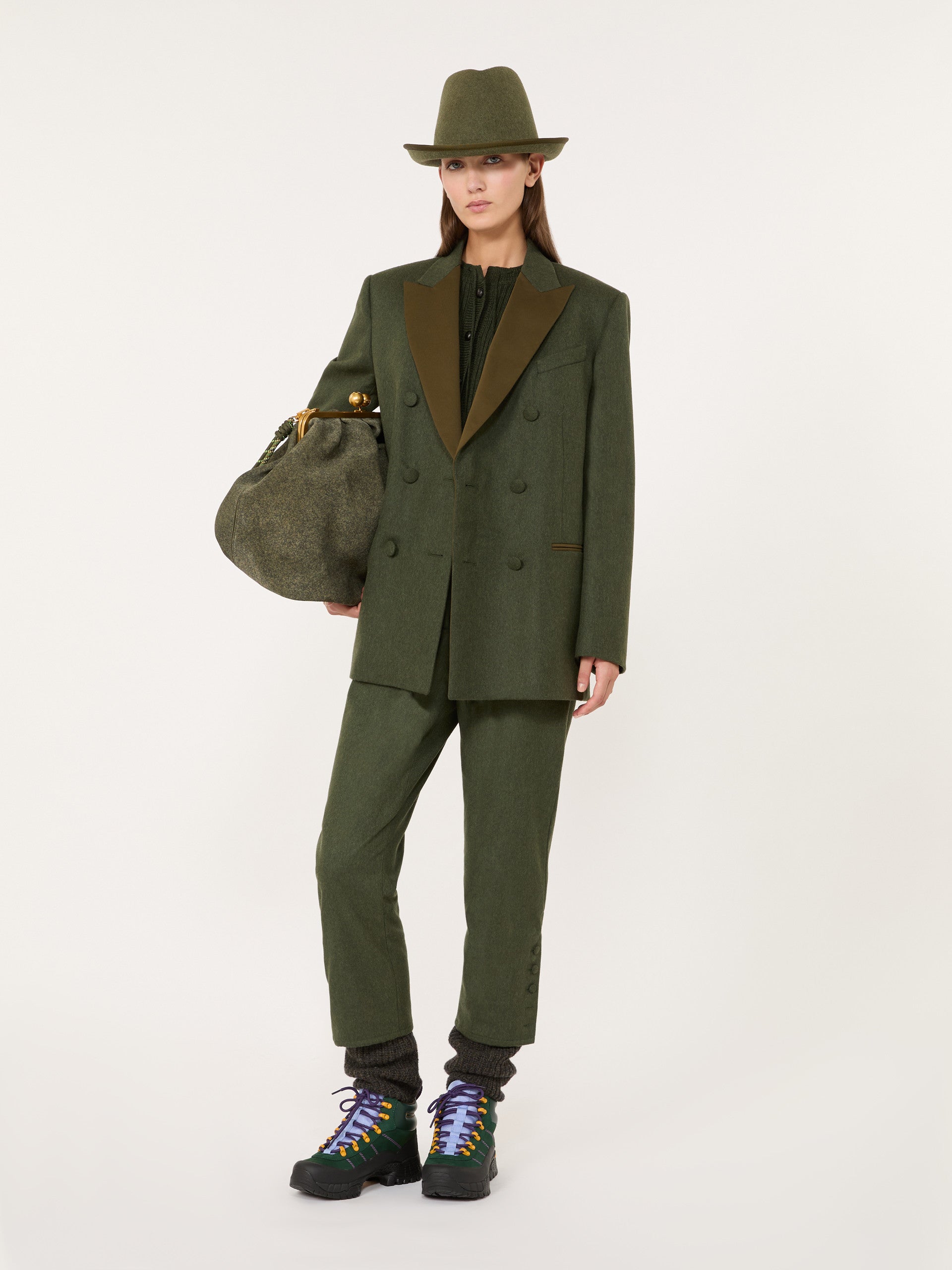 Max Mara Mélange wool-blend cropped trousers for Women