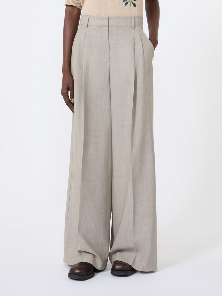 max mara wide-leg woollen cloth trousers