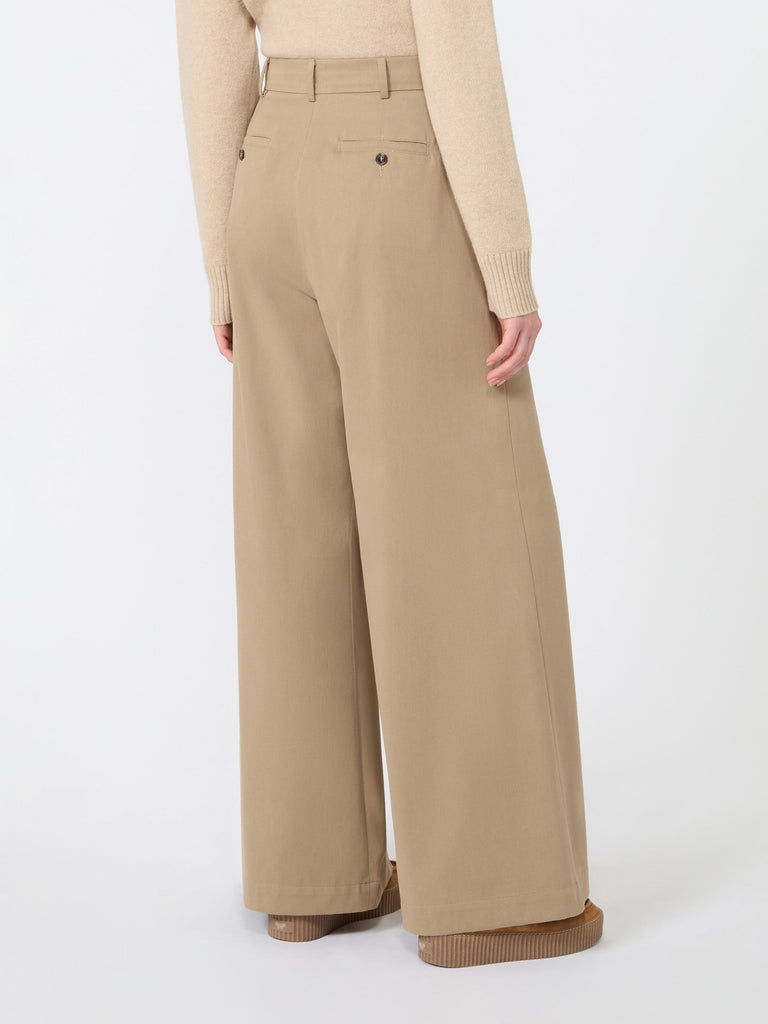 max mara بنطال بقصة واسعة من قماش الدريل القطني