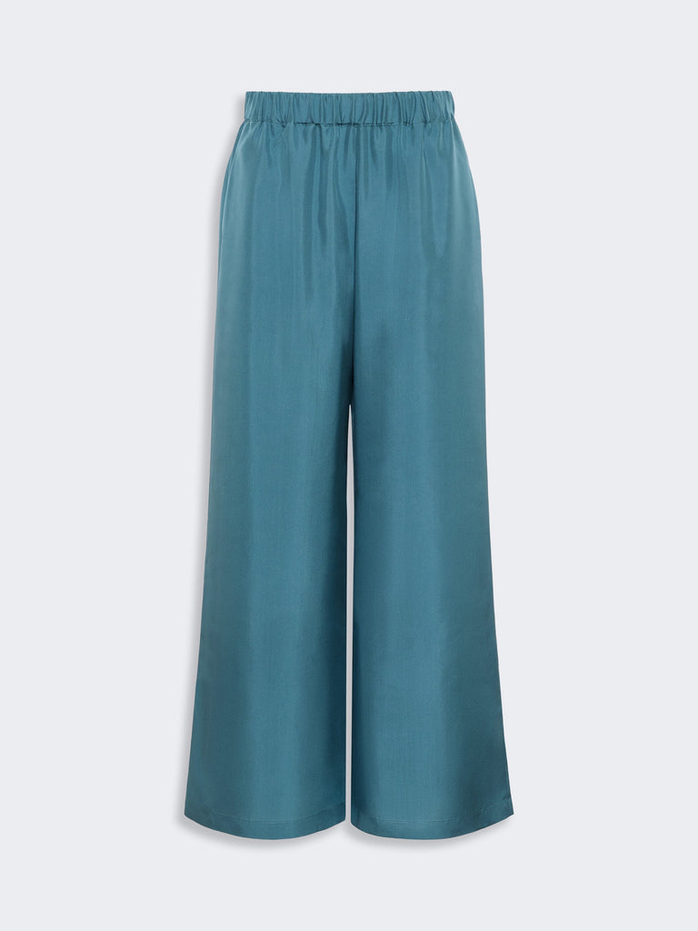 max mara cropped silk trousers
