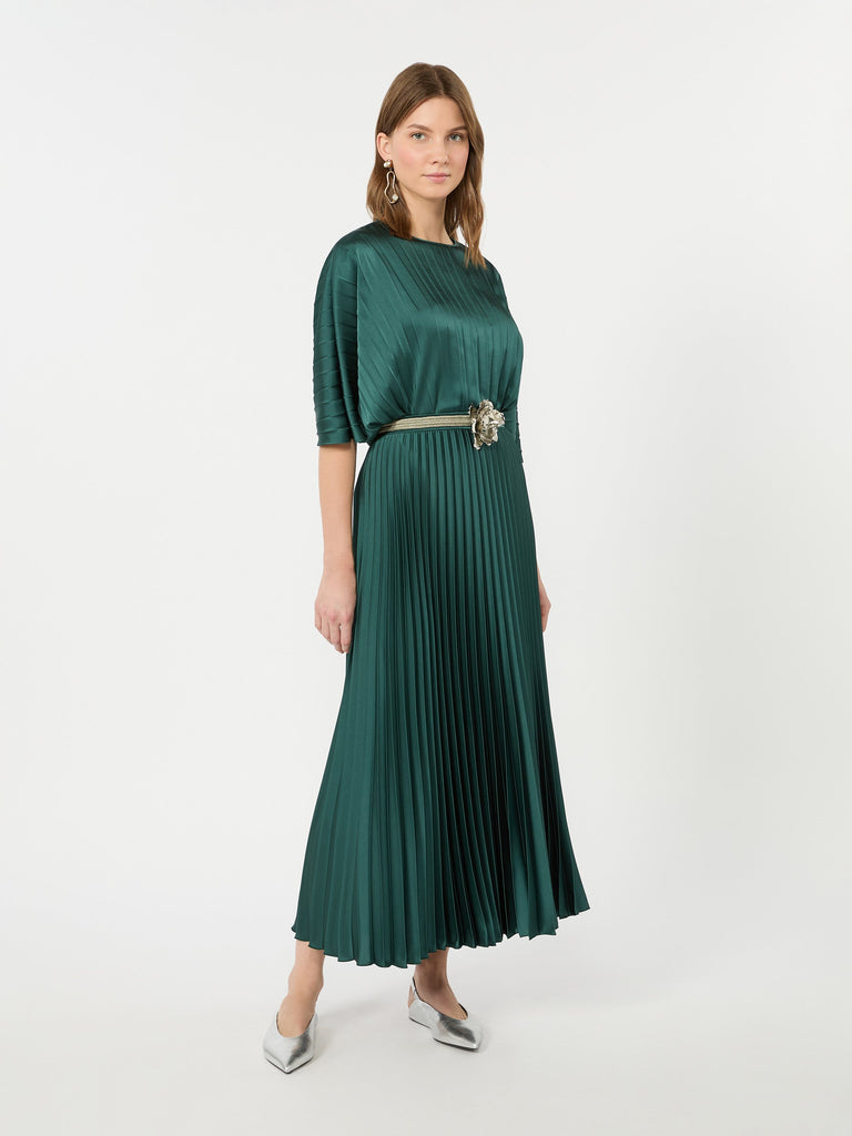 max mara loose blouse in pleated satin