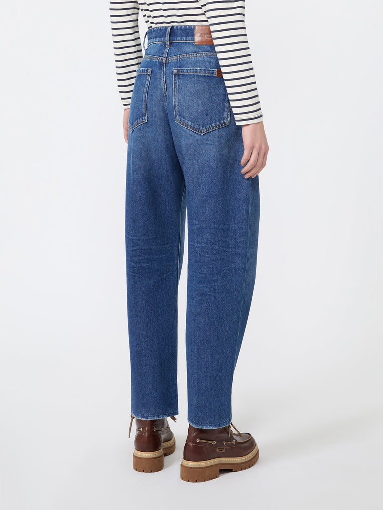 max mara cotton denim tapered jeans