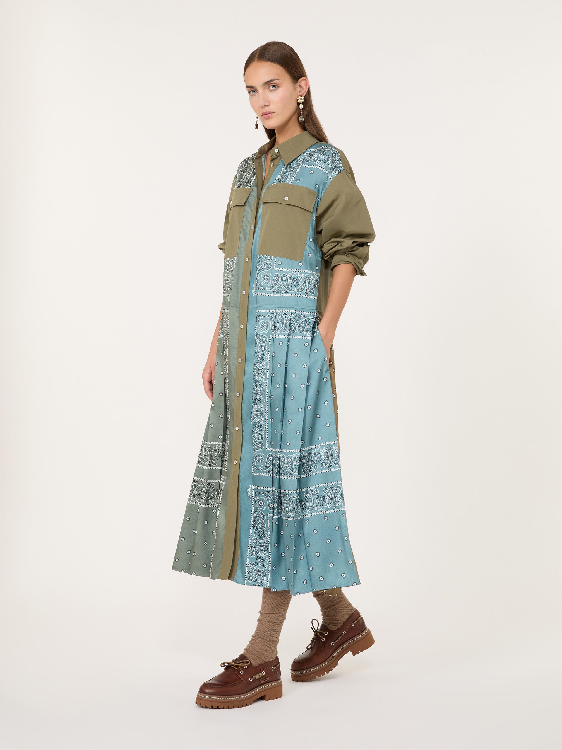 Max Mara Printed twill and poplin shirt dress for Women