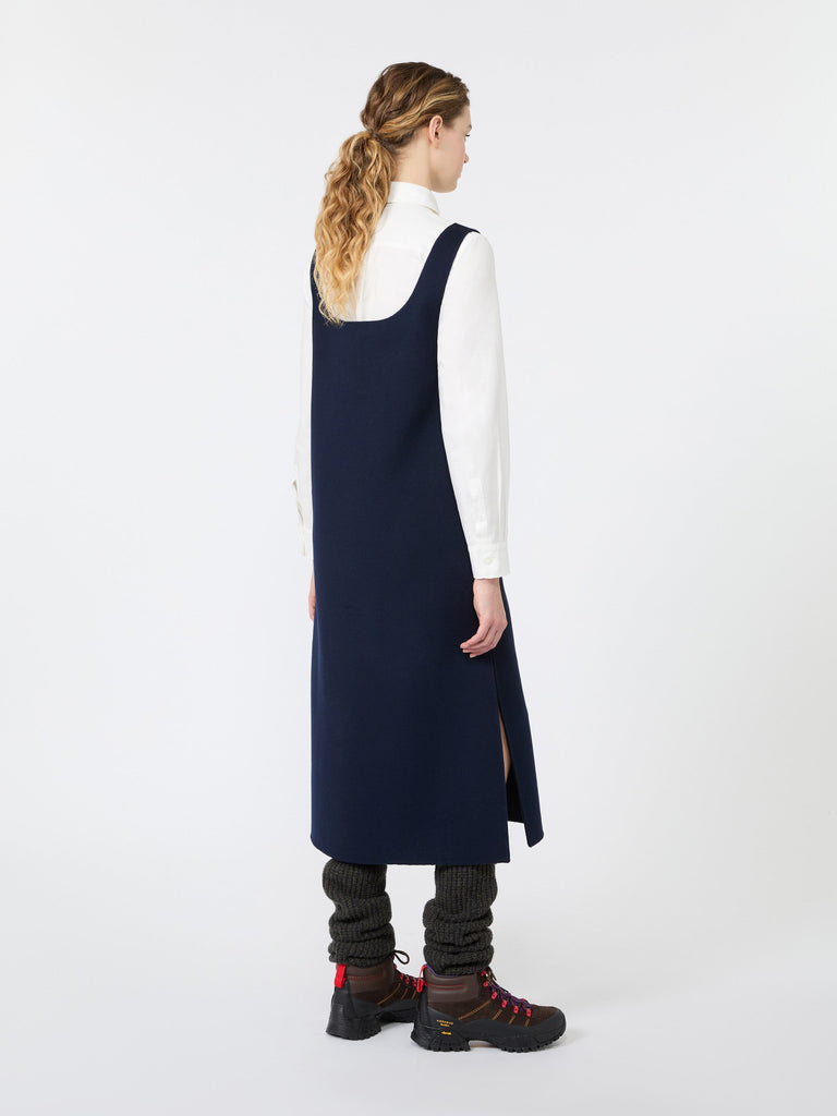 max mara wool-blend drap midi dress