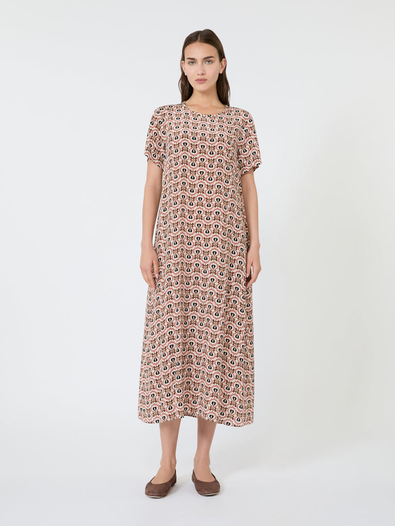 max mara printed silk t-shirt dress