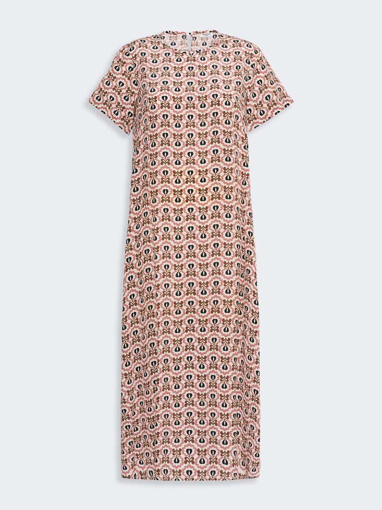 max mara printed silk t-shirt dress