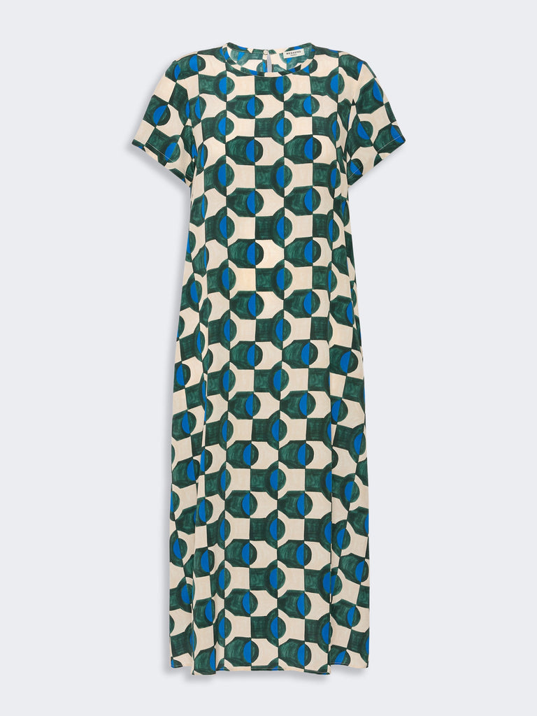 max mara printed silk t-shirt dress