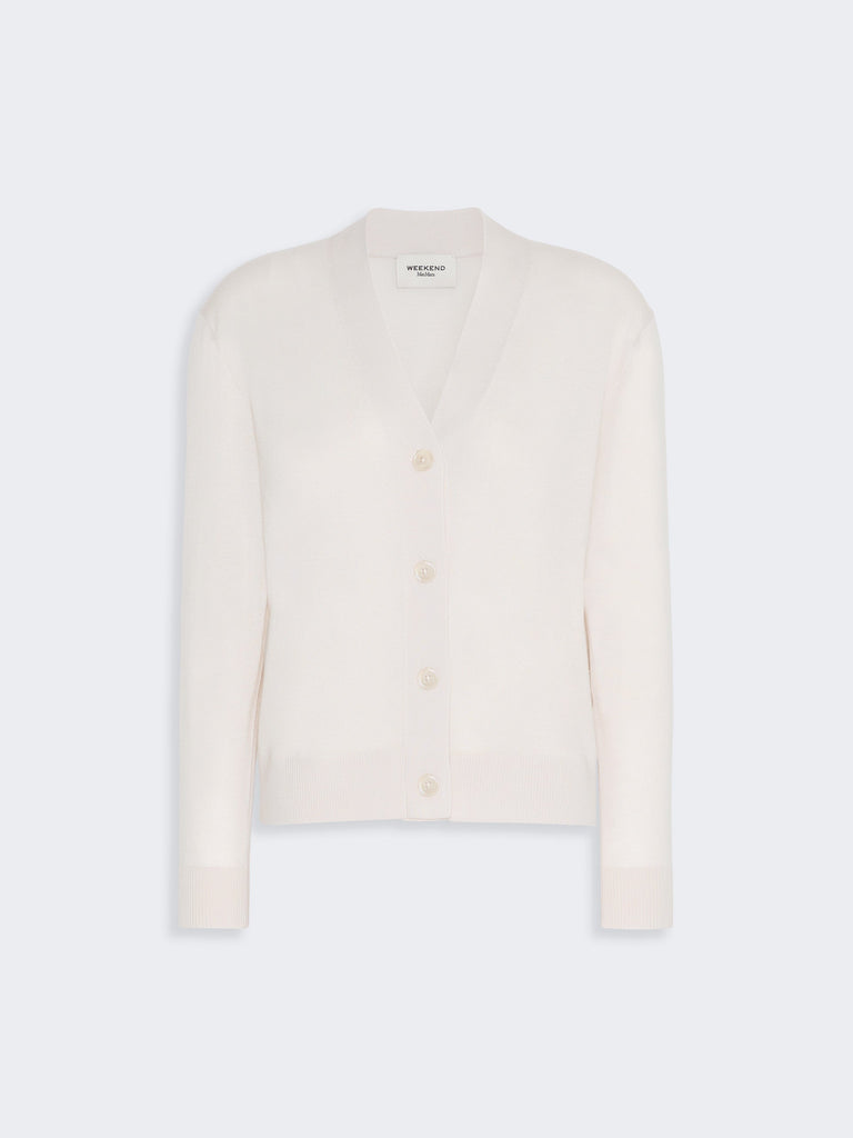 max mara wool, silk and cashmere v-neck cardigan