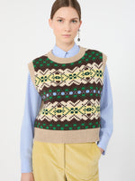 Max Mara Jacquard wool yarn gilet for Women