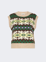Max Mara Jacquard wool yarn gilet for Women