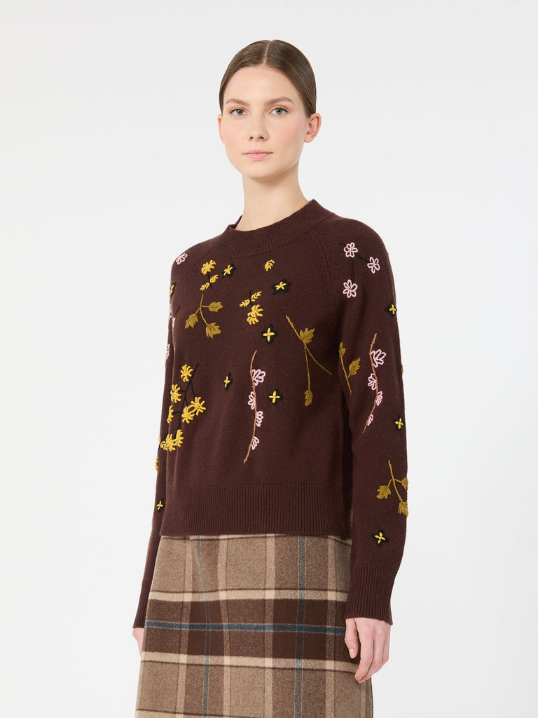 max mara embroidered wool sweater
