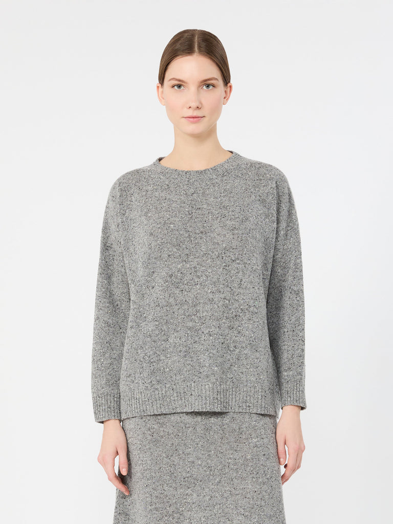 max mara tweed-effect wool and silk blend jumper