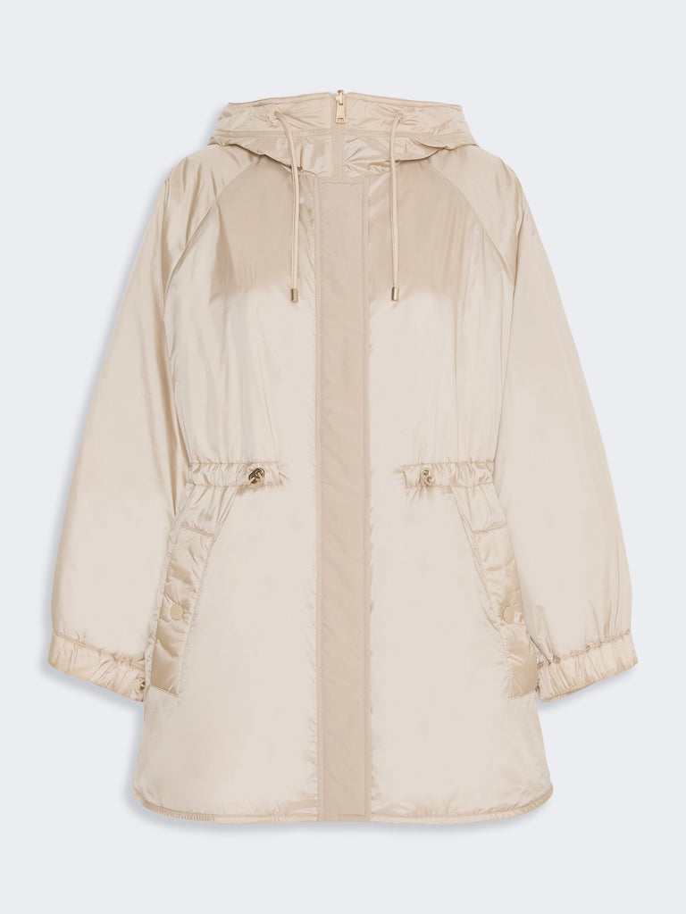 max mara جاكيت باركا مبطن بوجهين من الكانفاس الطارد للماء