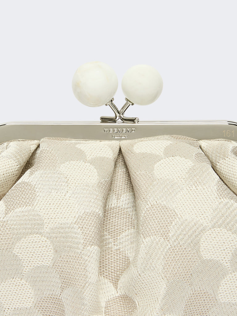 max mara small pasticcino bag in linen, silk and cotton jacquard