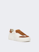 Leather Platform Trainers for Women - Tobacco - Max Mara KSA