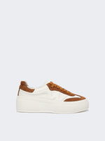 Leather Platform Trainers for Women - Tobacco - Max Mara KSA